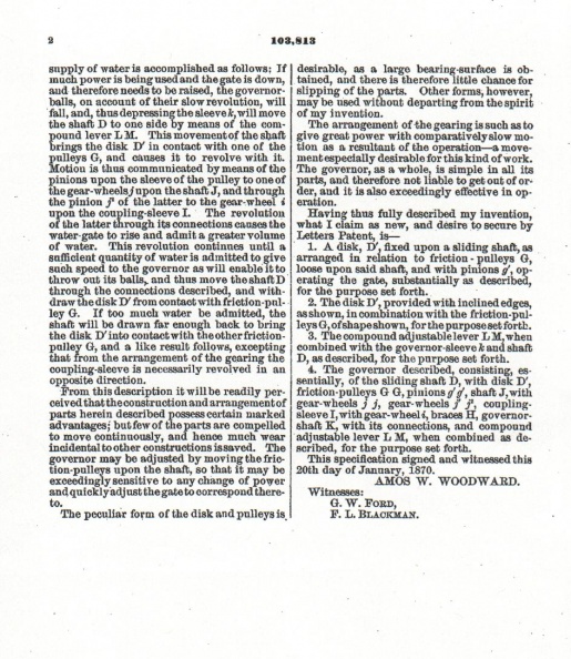 A_W_ WOODWARD_ GOVERNOR  Patent No_103_813_ dated May 31_ 1870_ Sheet 4_.jpg
